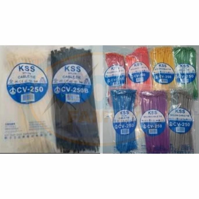 

Kss Kabel Ties 250X4,8Mm Warna Cv250 / Insulok 25Cm Tebal 4,8Mm Kualitas Premium