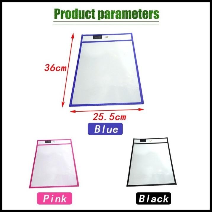 

GRATIS ONGKIR WIPE CLEAN POCKET REUSEABLE / REWRITABLE SHEET / POCKET TEMPAT DOKUMEN