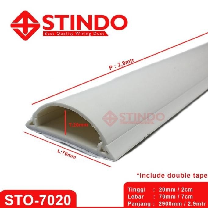 

Kabel Duct Oval 70X20 / Floor Duct 70X20 Panjang 2,9Mtr Merek Stindo Kualitas Premium