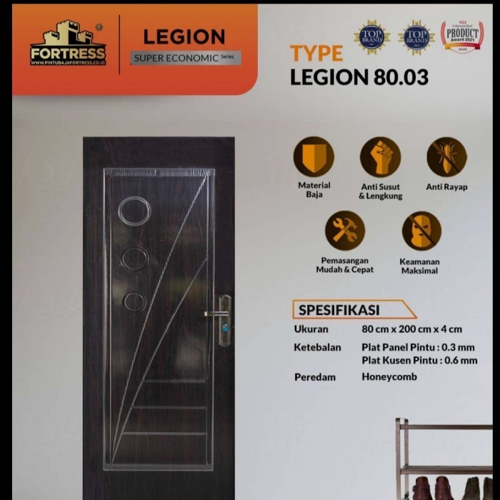 Terlaris PINTU BAJA UTAMA / KAMAR JBS TYPE METAL DOOR 80.03 BY FORTRESS