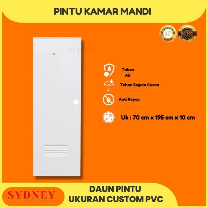 Terlaris Daun Pintu PVC Kamar Mandi PVC Tebal Polos Custom - Sydney