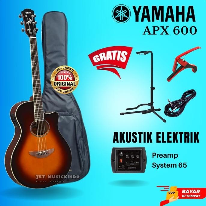 Gitar Guitar Akustik Elektrik Listrik Yamaha Apx 600 Original Garansi