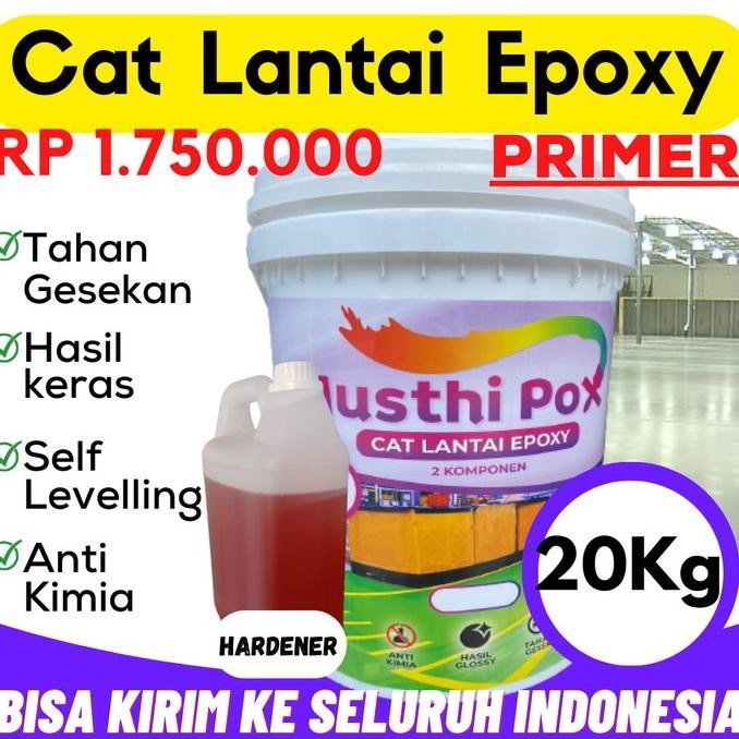 Cat Dasar Lantai Epoxy Primer Top Coat 20Kg Cat Lantai Upox Kualitas Premium