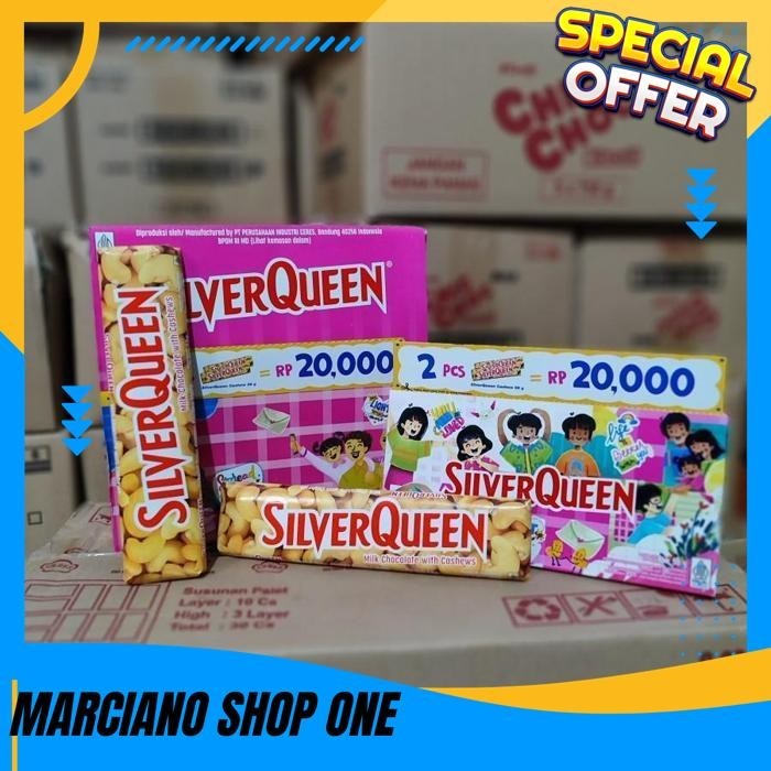 

COKELAT SILVERQUEEN PAKET ISI 2 X 58GR BESAR COKLAT SILVER QUEEN EDISI VALENTINE BEST QUALITY PRODUCT !!