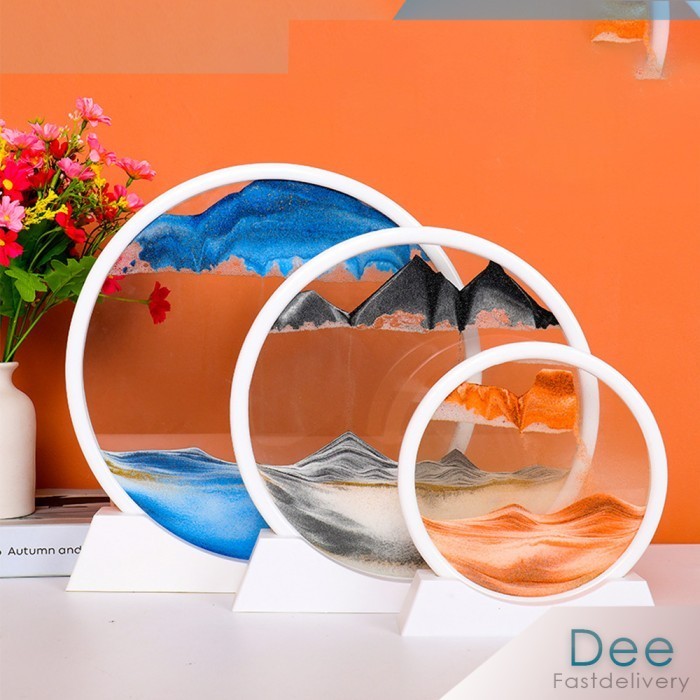 Moving sandscape - Moving Sand Painting art picture - ROUND FRAME