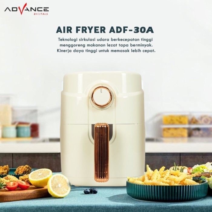 3L 600W Air Fryer Listrik Low Watt Menggoreng Tanpa Nyak