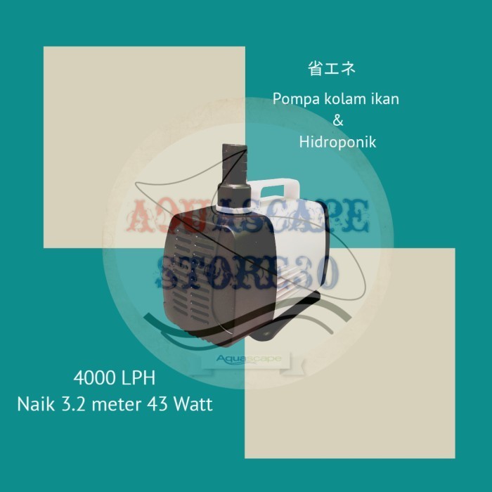 pompa kolam naik 3 meter 4000 L/H low watt pompa aquarium & kolam koi