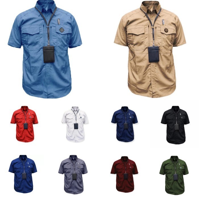 Promo Baju Hem Kemeja Pendek Seragam Kerja Lapangan M Tac Taktikal Reskrim