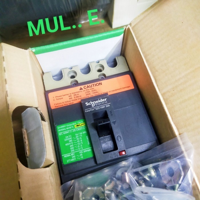 MCCB EZC 100F 15A - 50A ORIGINAL SCHNEIDER.