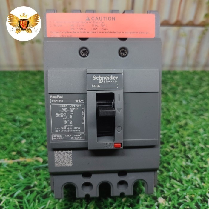 MCCB SCHNEIDER BREAKER EZC100H 3P 40A EZC100H3040 3PHASE 40 A 3 PHASE