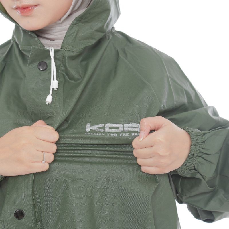 JAS HUJAN pria wanita setelan baju dan celana ELASTIS BAHAN PVC RAINCOAT, ANTI REMBES BY KDR ORIGINA