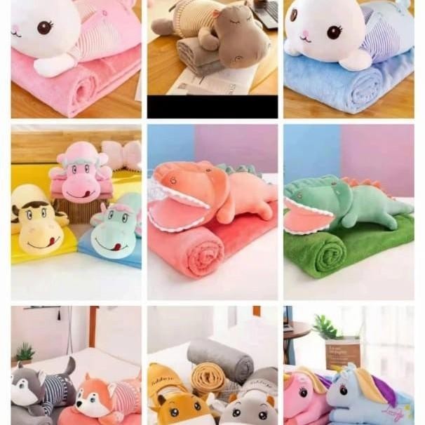 Selimut Boneka Balmut Travel Bantal Selimut Boneka