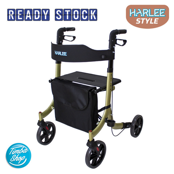 Harlee Style Rollator - Alat bantu jalan - Walker beroda roda 4