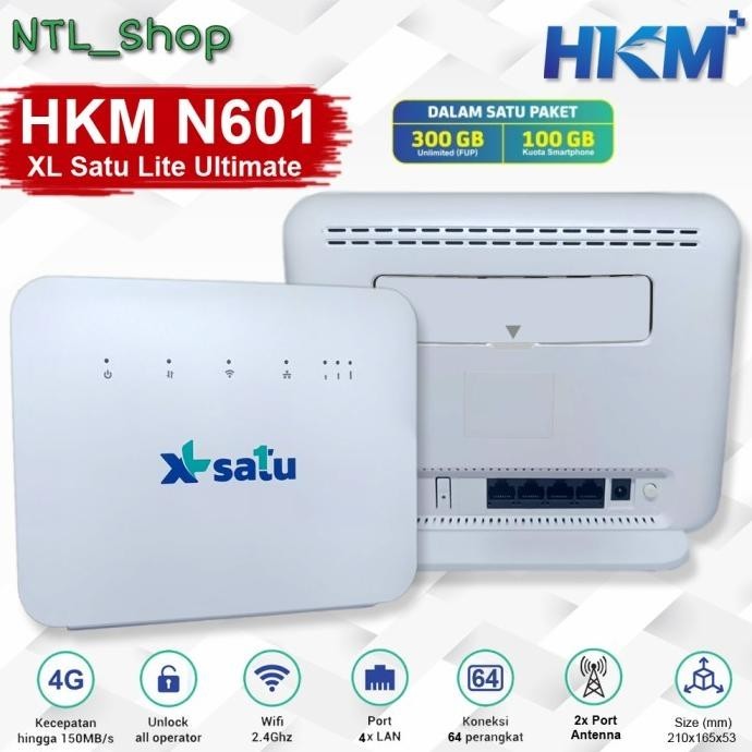 BARANG TERLARIS HKM N601 Modem  Router WiFi 4G  XL Satu Lite  Unlock All Operator