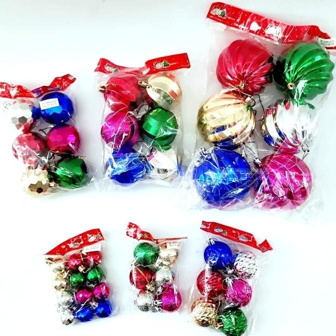 

New Ornamen Bola Natal Daimond Shape Gliter Gold Merah Sier Murah Grosir Terbaik