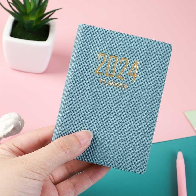 

MINKYS Buku Catatan Harian 2024 Kulit PU Notebook Planner 365 Days A7 - MK24