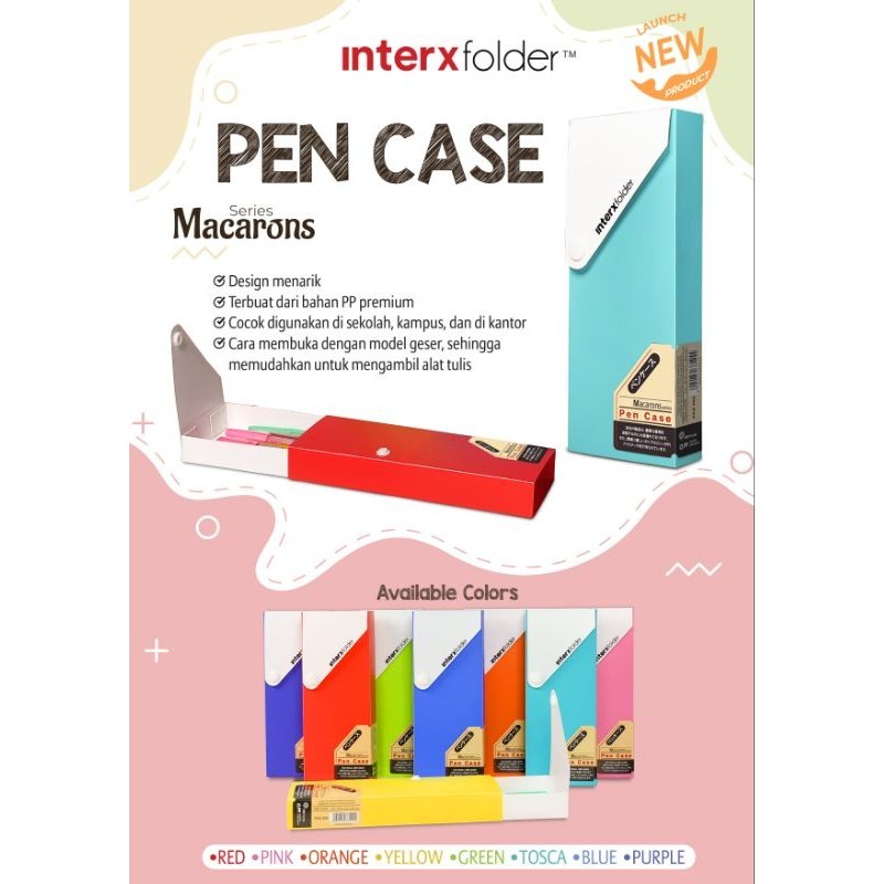 

Pen Case / Tempat Pen / Kotak Pensil Interx Macarons Series