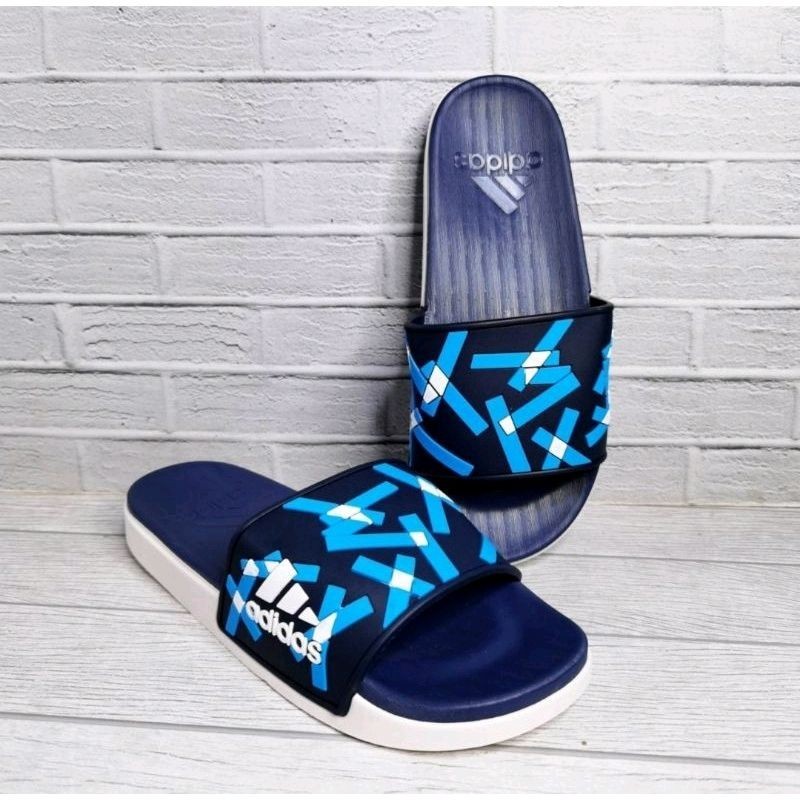 Sandal Selop Pria Dewasa Adidas Adilette Navy 100% Grade Original Ready Size 40-44