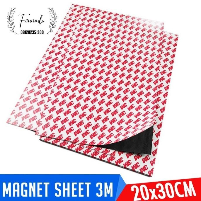 

Hot Sale - MAGNET Strip Sheet Lembaran Karet A4 20x30CM Tebal 1mm Double Tape 3M ,,