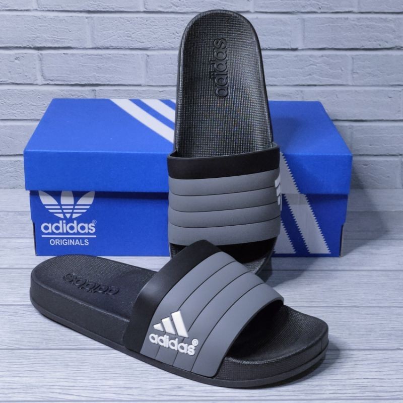 Sandal Slip On Wanita Dewasa Adidas A35 Grey 100% Grade Original Made In Vietnam Size 36-42