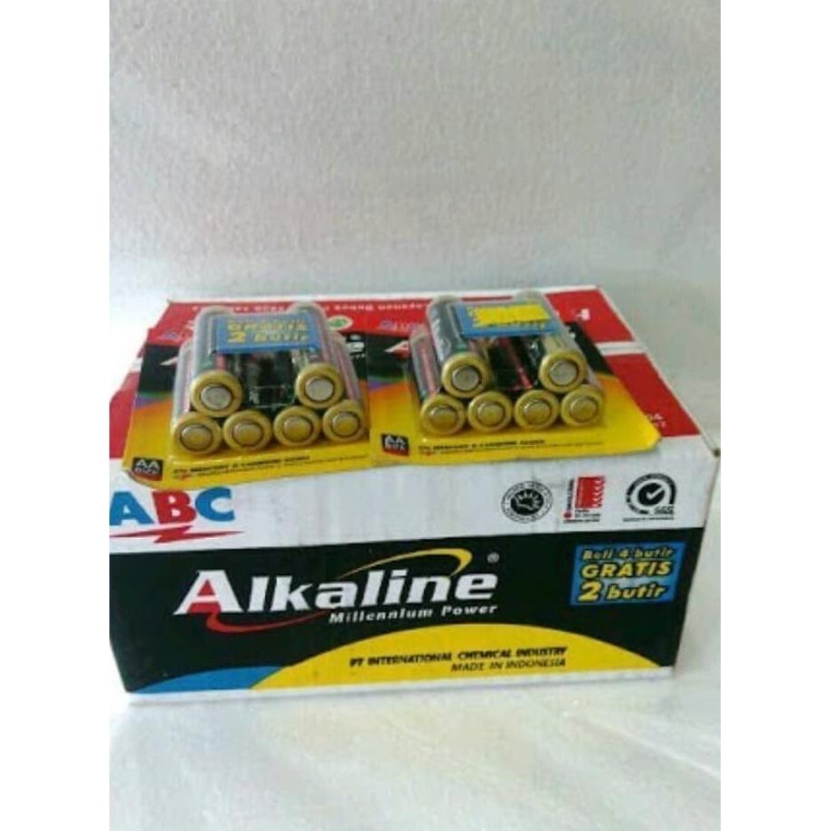 Terbaru - 6pcs Baterai ABC Super Power AA R6 ABC Batere Super Power ABC Hitam A2 