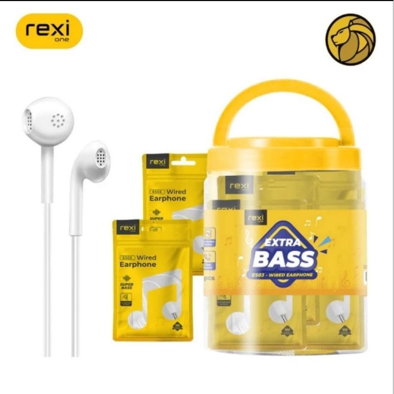 Rexi ES03 Headset Wired, Handsfree Earphone Es03 ecer