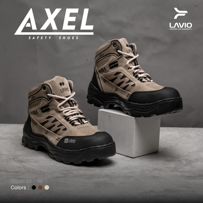 Sepatu Safety Boots Shoes Ujung Besi Lavio Axel Premium Original