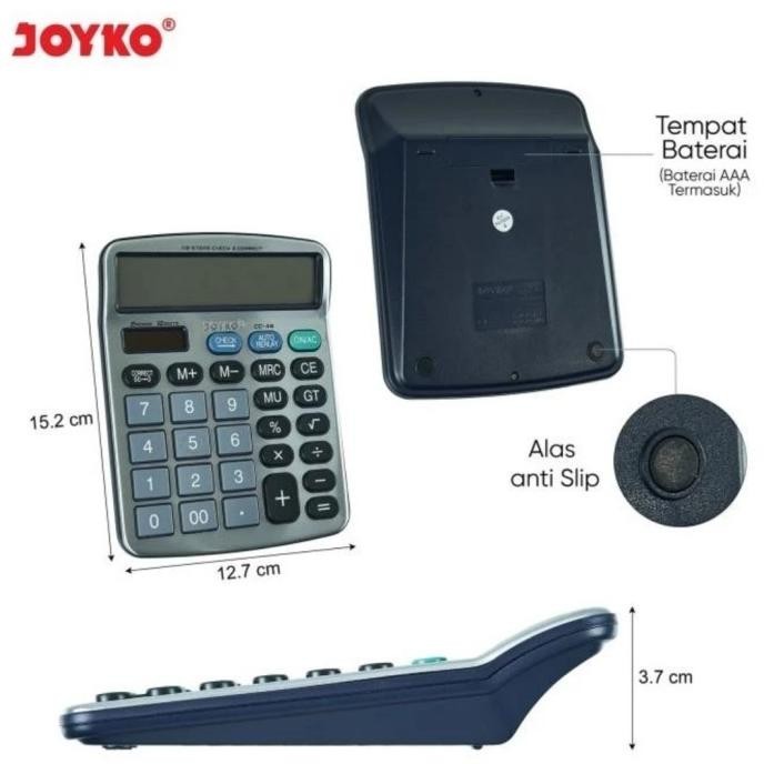 

Trendy JOYKO CC46 CHECK CORRECT CALCULATOR -Big Display Kalkulator Meja CC 46 ,,