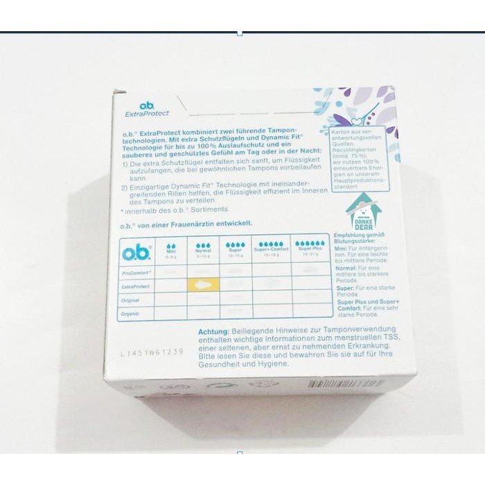Tampon O.B. Extra Comfort Normal 56 Pcs