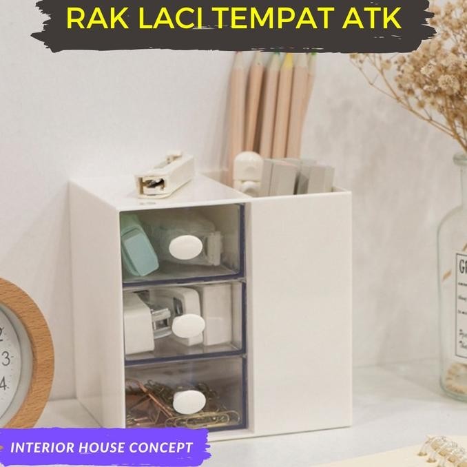 

Rak Laci Susun Tempat Alat Tulis Kantor Atk Wadah Pulpen Pensil Meja
