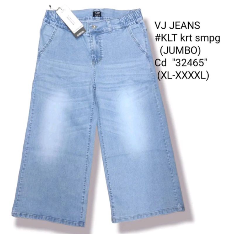 [ONLINE EXCLUSIVE] kulot jeans wanita VJ jeans bigsize size XL - 4XL
