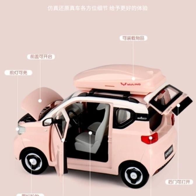 Miniatur Diecase Mobil Wuling Mini EV Bahan Metal