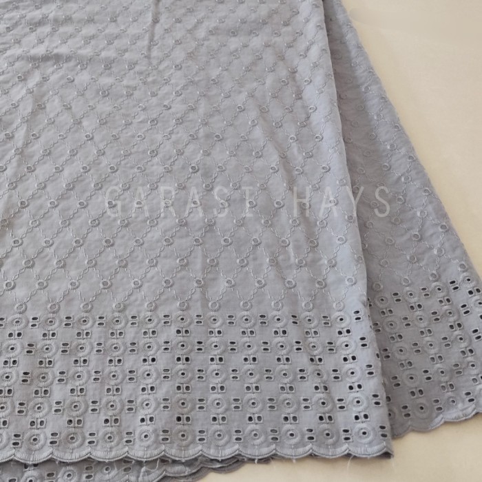 Naenggo Kain Cotton Embroidery Katun Bordir Pinggiran Lebar 135 Cm