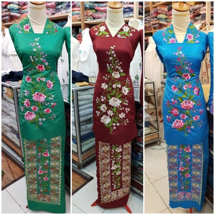 Naenggo Kain Bahan Baju Kurung Bordiran Bukittinggi