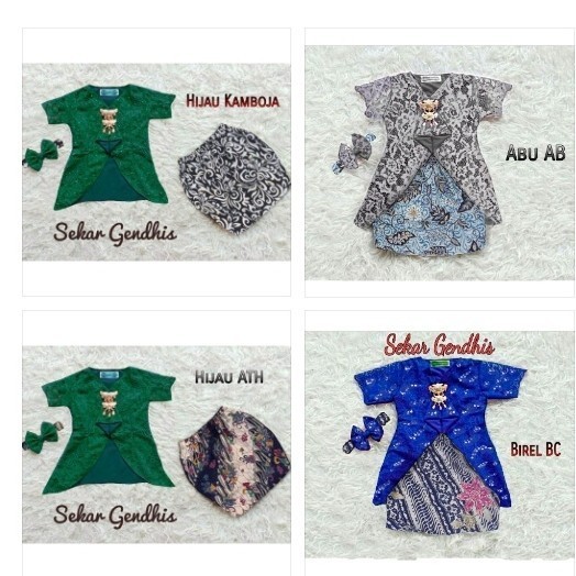 set kebaya anak perempuan 0-5th/baju kartini/gaun pesta baby/kondangan