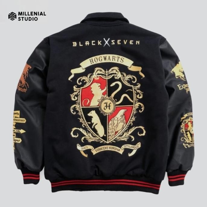 VARSITY JACKET HOGWARTS LEGACY V2 GOLD | JAKET BASEBALL BORDIR ORI