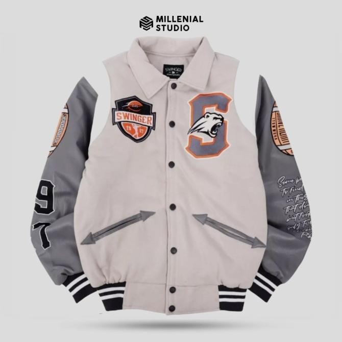 Varsity Jacket Brave Heart Vol 2 Bordir Original Jaket Varsity Kerah