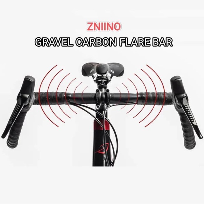 New ZNIINO Flare Dropbar Carbon sepeda Gravel Stang GRX Gravelis Roadbike