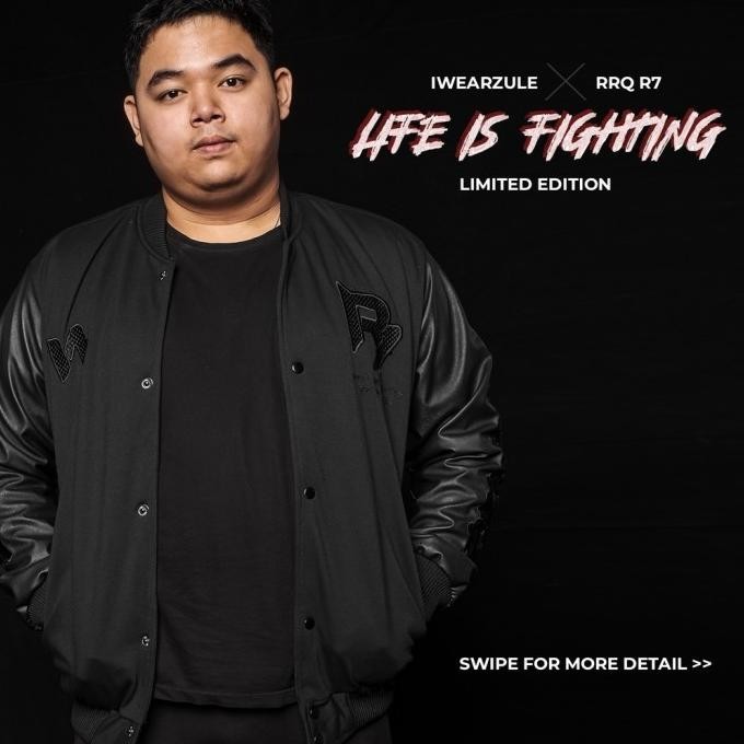 Iwearzule - Jaket Varsity Life Is Fighting Kolaboras Iwearzule X R7 / Rasyaulil12