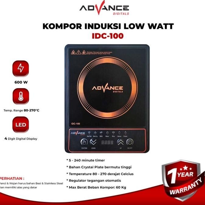 Kompor Listrik Advance Idc100 / Idc-100 Kompor Induksi Hemat Listrik Xacokxa