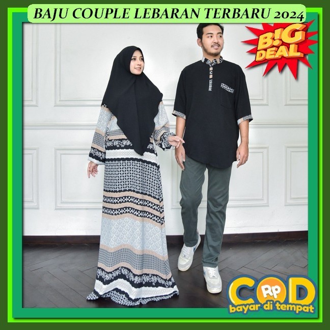 Gamis Kapelan Suami Istri Set Cople Mama Papa Ganis Crinkle Airflow Copel Gamsi Murah Gamis Couple P