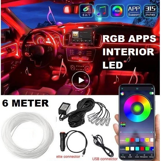 Lampu Interior Mobil Ambience Rgb Apps Led Ambient Light Ganti Warna