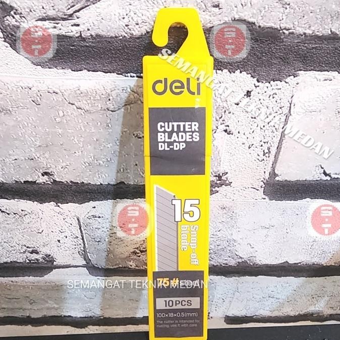 

```````] REFILL ISI ULANG CUTTER BESAR 18MM KNIFE 10PCS BLADES SK4 DELI DL-DP