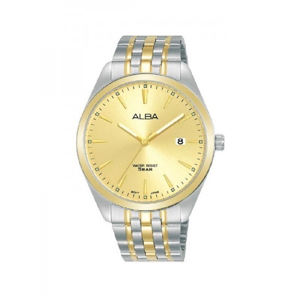 Jam Pria Alba  Original Formal Silver-Gold Stainless Steel AS9Q98 X1