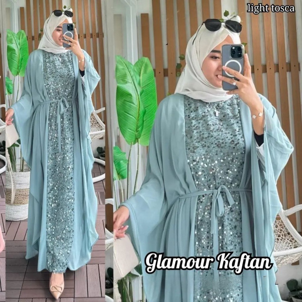 Baju Gamis Wanita Set 2In1 Terbaru 2024 Maxidress Ghamis Putih Busui Istri Games2023 Idul Fitri Dres