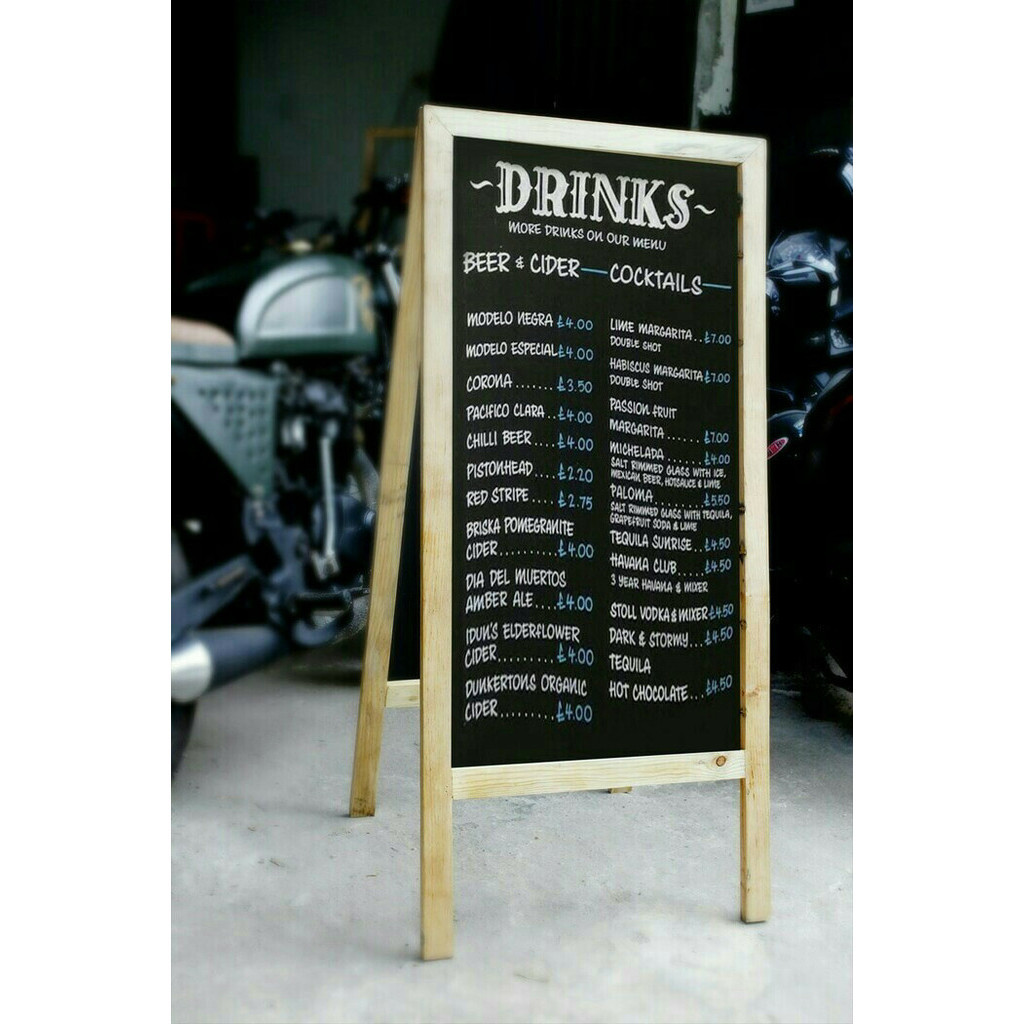 

Papan Tulis Caffe Restaurant Chalkboard Size 80Cm X 50Cm