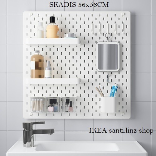 

Skdls Pegboard/Papan Berlubang, Putih, 56X56Cm