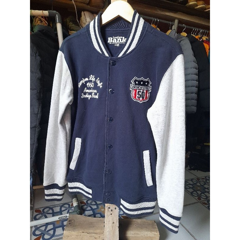 JACKET VARSITY INDIGO BANK