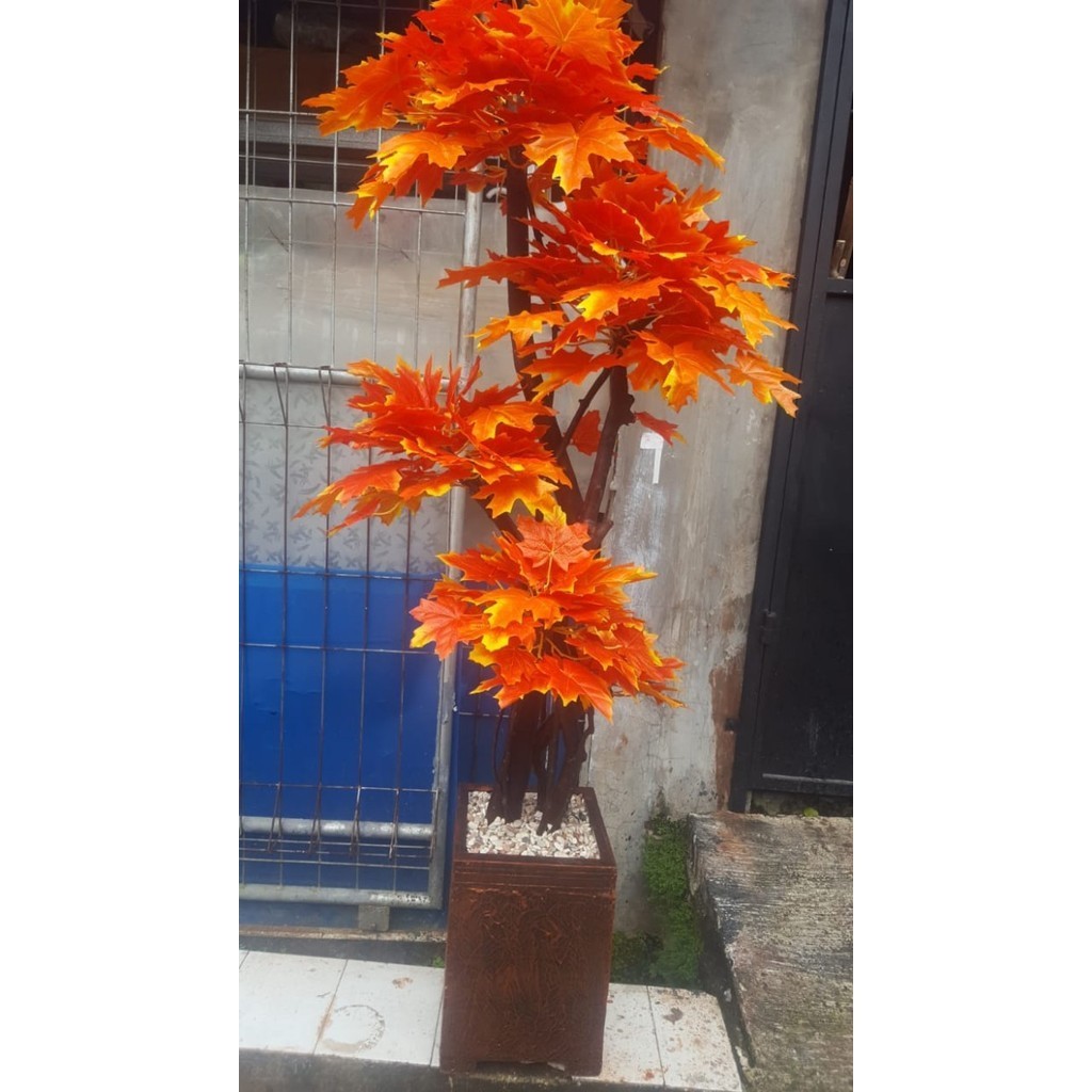 Pohon Maple Daun Besar Dekorasi Rumah / Bunga Plastik
