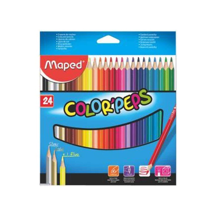 

Trendi Maped 24 Color Peps Cardboard Slide Box Ot832064 Murah